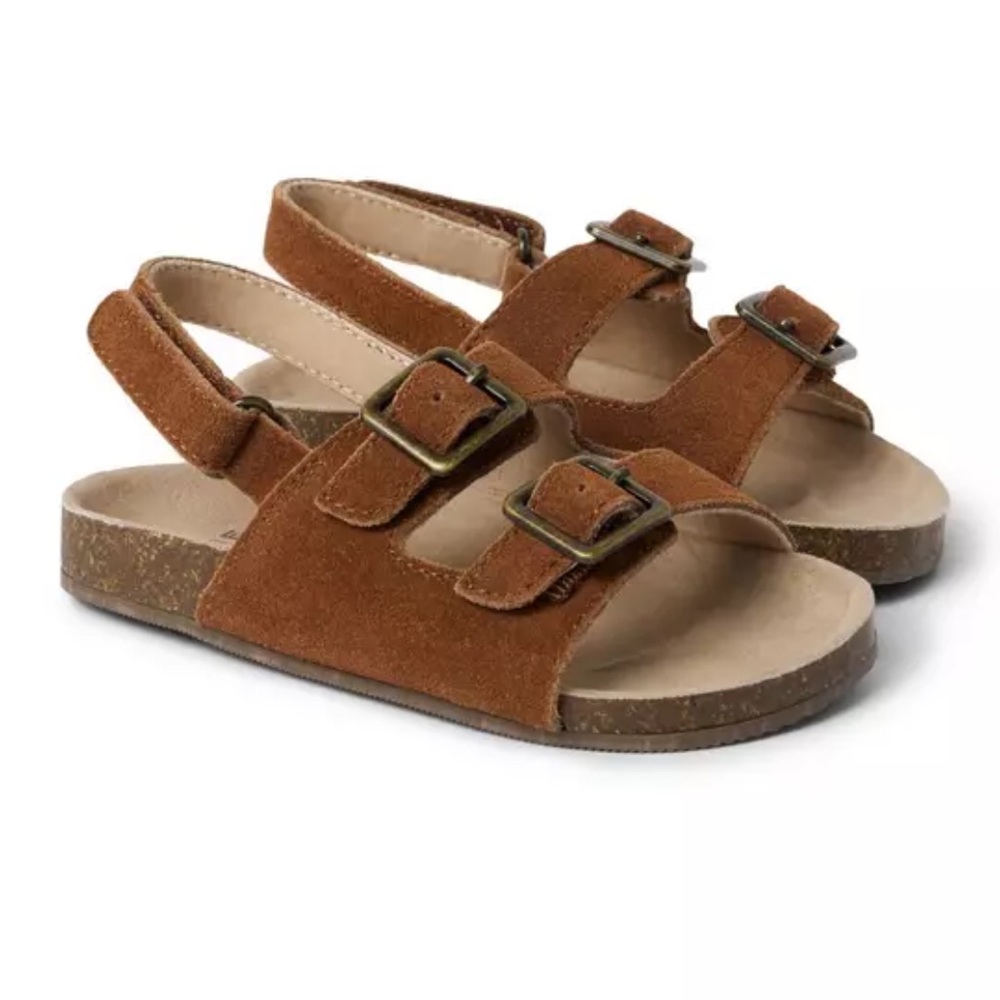 Janie & Jack Suede Buckle Sandals